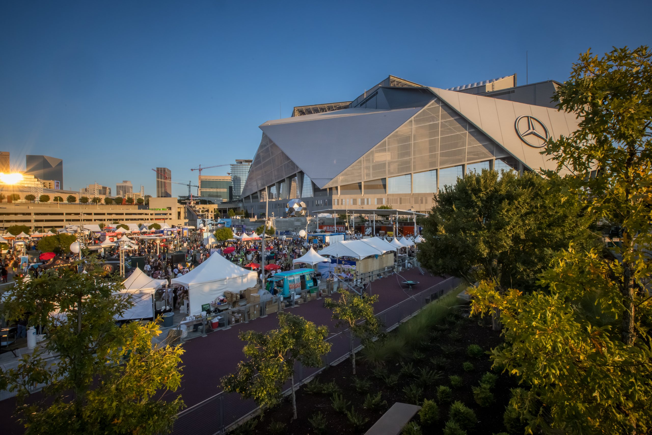 Atlanta Food & Wine Festival Tasting Tents at The Home Depot Backyard beside Mercedes-Benz Stadium